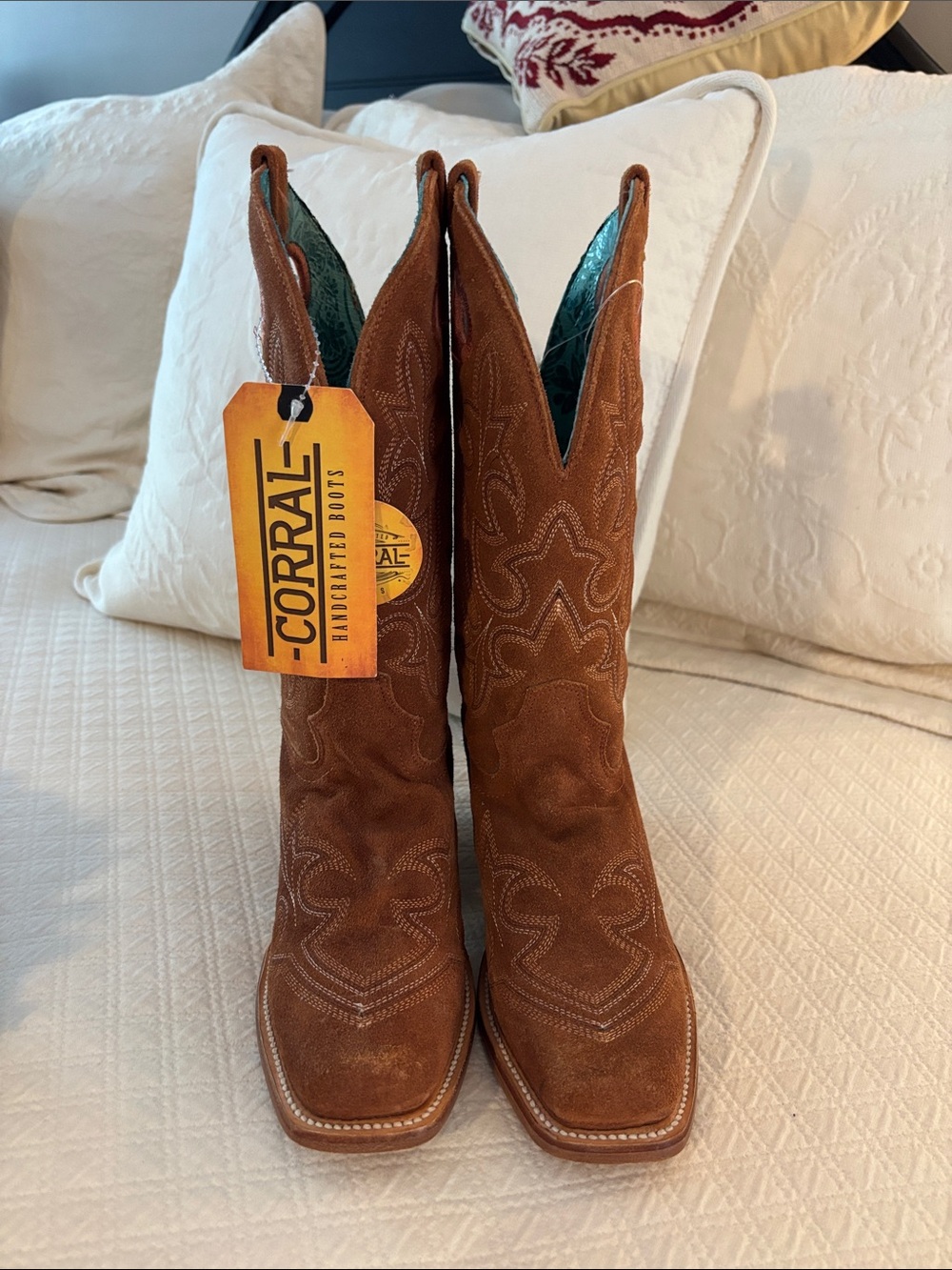 Corral Women's Brown Suede Western Cowboy Boots New with Tags